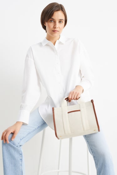 Women - Shoulder bag with detachable bag strap - brown