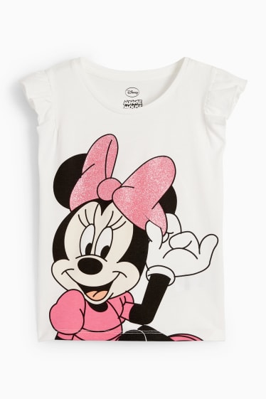 Kinder - Minnie Maus - Kurzarmshirt - weiss