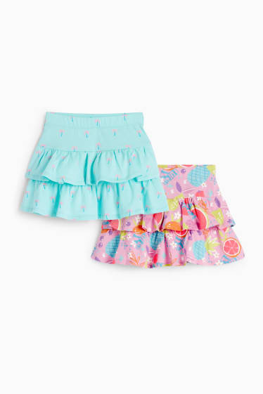 Niños - Pack de 2 - tropical - faldas - azul