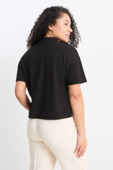 Women - Basic polo shirt - black
