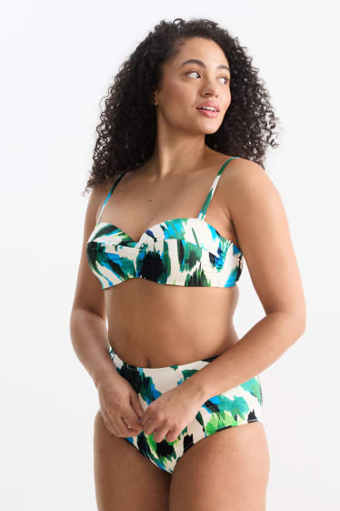 Donna - Reggiseno del bikini con ferretti - a fascia - imbottito - LYCRA® XTRA LIFE™ - verde