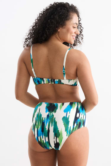 Femei - Top bikini cu armătură - bandeau - vătuit - LYCRA® XTRA LIFE™ - verde