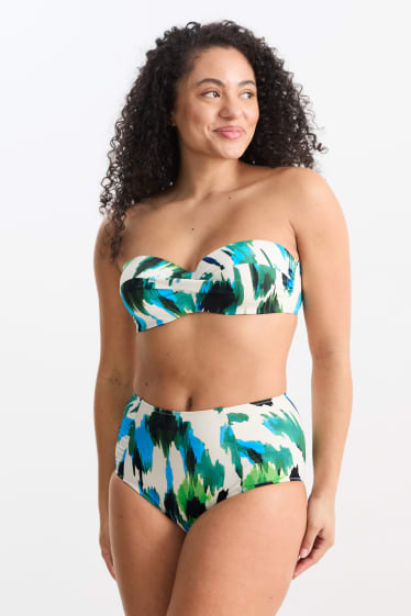Femei - Top bikini cu armătură - bandeau - vătuit - LYCRA® XTRA LIFE™ - verde