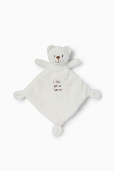 Unisexe - Ourson - doudou bébé - blanc