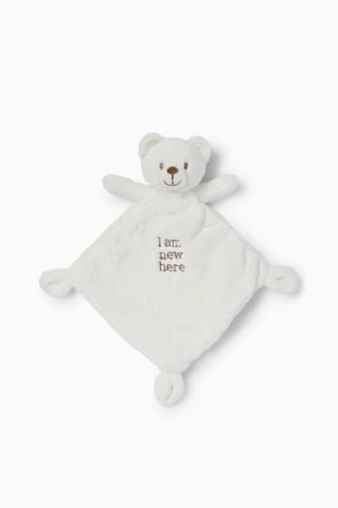 Babys - Bärchen - Baby-Kuscheltuch - weiß