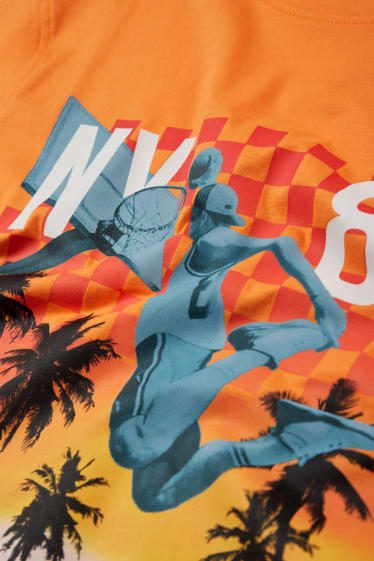Niños - Baloncesto - camiseta de manga corta - naranja