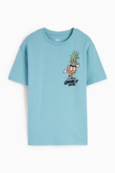 Kinderen - Ananas - T-shirt - blauw