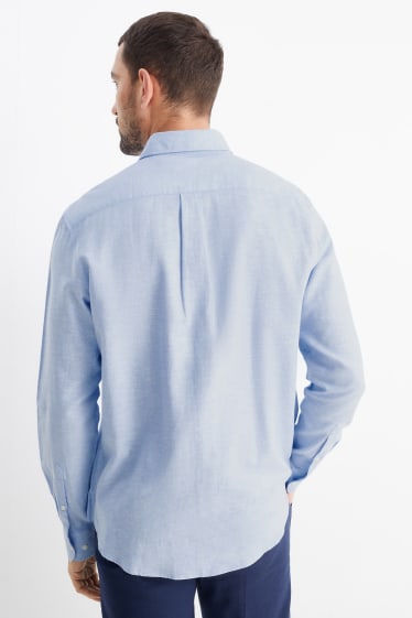 Home - Camisa formal - regular fit - cutaway - fàcil de planxar - blau clar