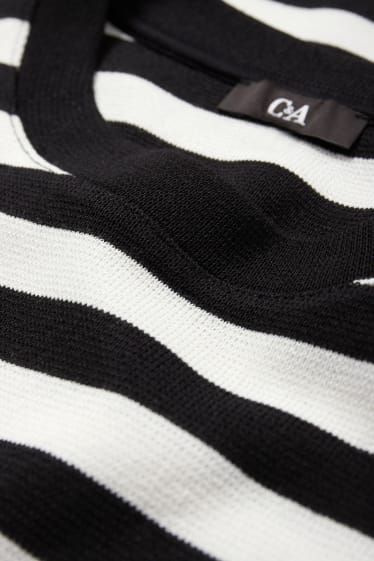 Donna - Top in maglia - a righe - nero / bianco