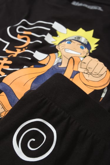 Bambini - Naruto - set - top e shorts - 2 pezzi - nero