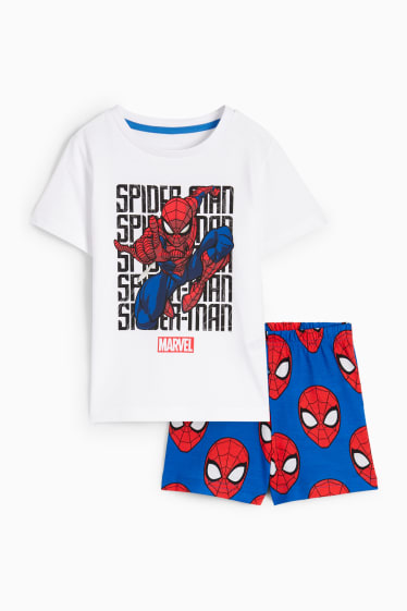 Kinderen - Spider-Man - shortama - 2-delig - wit