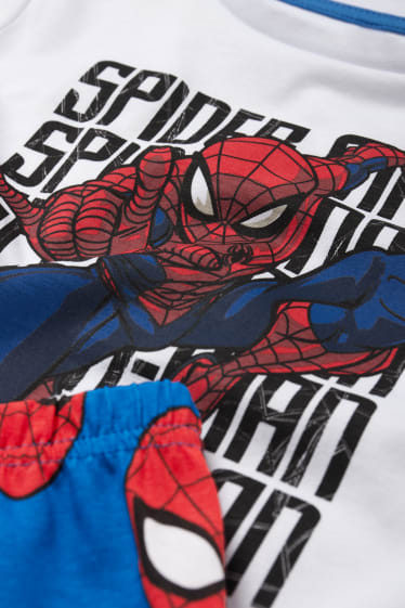 Kinderen - Spider-Man - shortama - 2-delig - wit