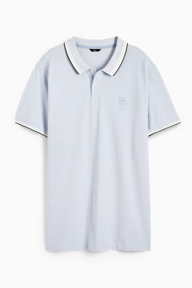 Men - Polo shirt - light blue