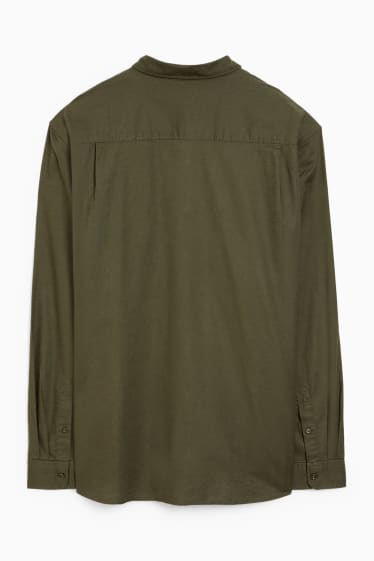 Home - Camisa Oxford - regular fit - button-down - verd fosc
