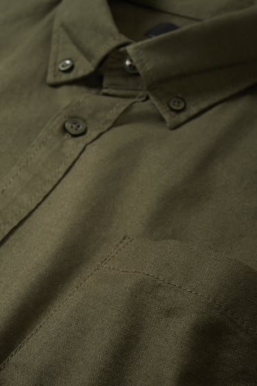 Home - Camisa Oxford - regular fit - button-down - verd fosc