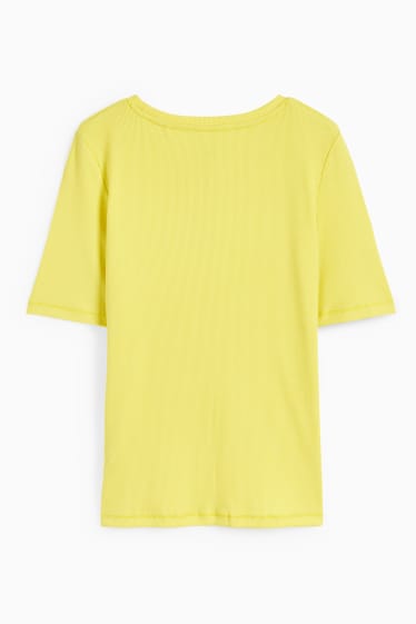 Dames - Basic T-shirt - geel