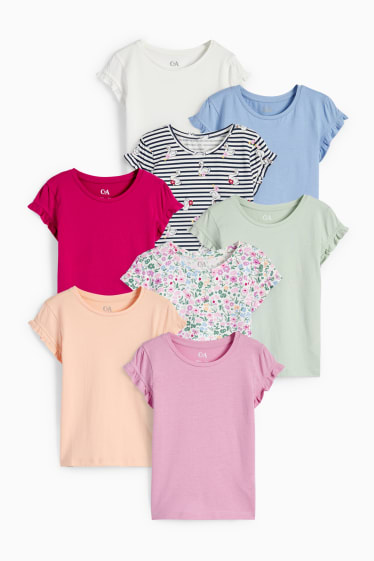 Children - Multipack of 8 - short sleeve T-shirt - blue