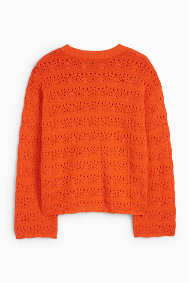 Damen - Pullover - orange