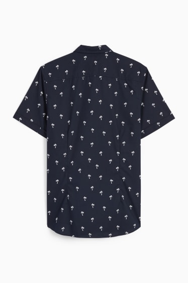 Home - Camisa - slim fit - coll kent - blau fosc