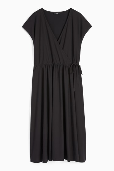 Mujer - Vestido cruzado - negro