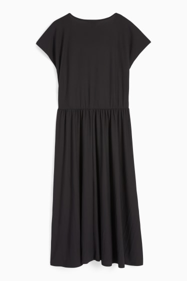 Mujer - Vestido cruzado - negro