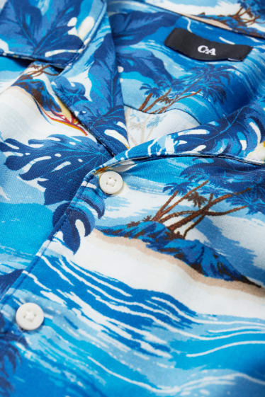 Herren - Hemd - Regular Fit - Reverskragen - blau