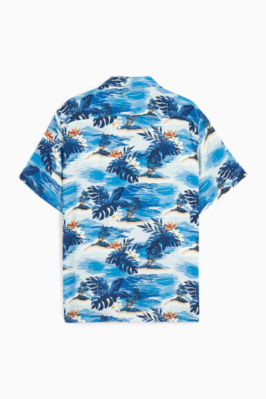 Herren - Hemd - Regular Fit - Reverskragen - blau