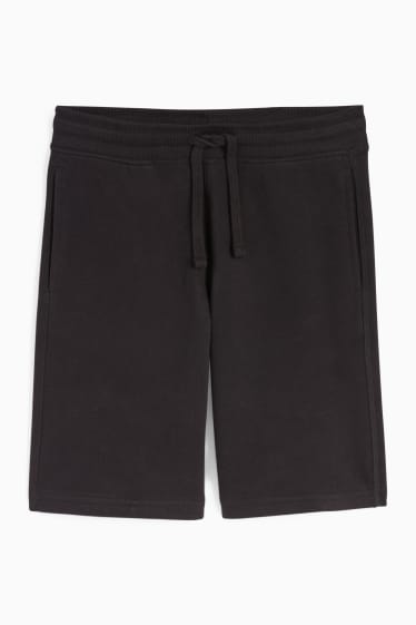Kinder Buben - Sweatshorts - schwarz