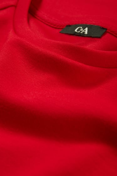Dámské - Tričko basic - tmavočervená