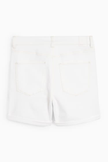 Mujer - Shorts vaqueros - mid waist - blanco roto