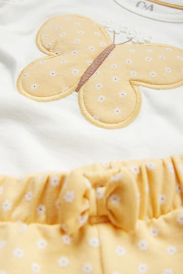 Babys - Schmetterling - Baby-Outfit - 2 teilig - gelb