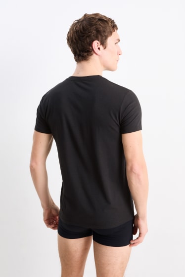 Heren - Set van 2 - onderhemd - Flex - LYCRA® - zwart