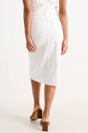Women - Denim skirt - cremewhite