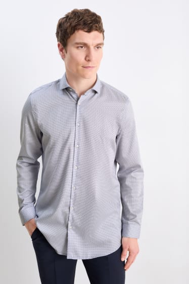 Hombre - Camisa de oficina - slim fit - cutaway - de planchado fácil - violeta claro