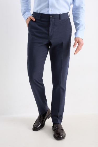 Hombre - Pantalón de vestir - colección modular - regular fit - Flex - LYCRA® - azul oscuro