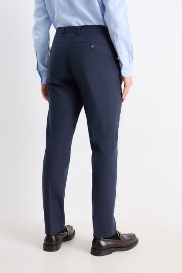 Hommes - Pantalon de costume - regular fit - Flex - LYCRA® - bleu foncé