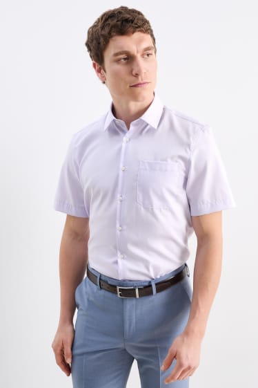 Men - Shirt - regular fit - kent collar - easy-iron - light violet