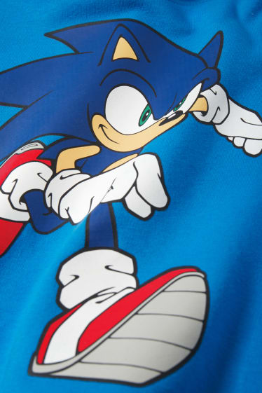 Dětské - Ježek Sonic - mikina s kapucí - světle modrá