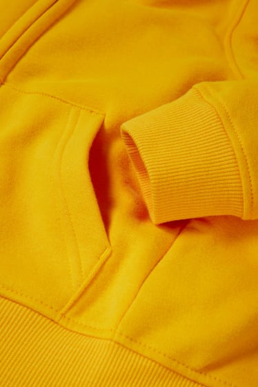 Children - Zip-through sweatshirt with hood - genderneutral - light orange