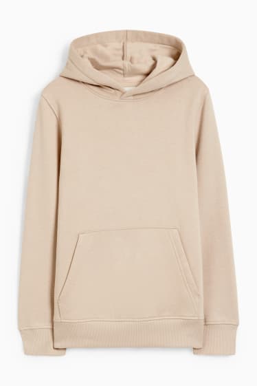 Enfants garçons - Sweat à capuche - genderneutral - taupe