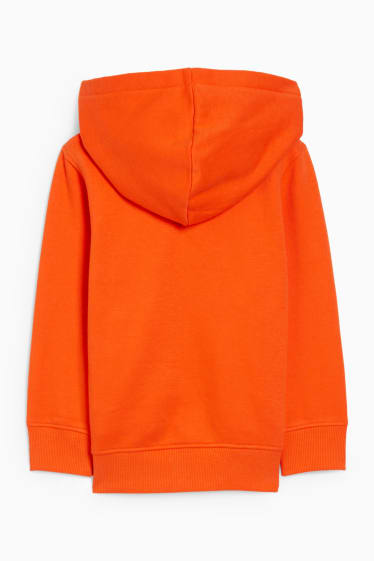Dětské - Tepláková bunda s kapucí - genderově neutrální - oranžová