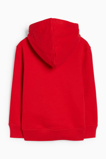 Dětské - Tepláková bunda s kapucí - genderově neutrální - červená