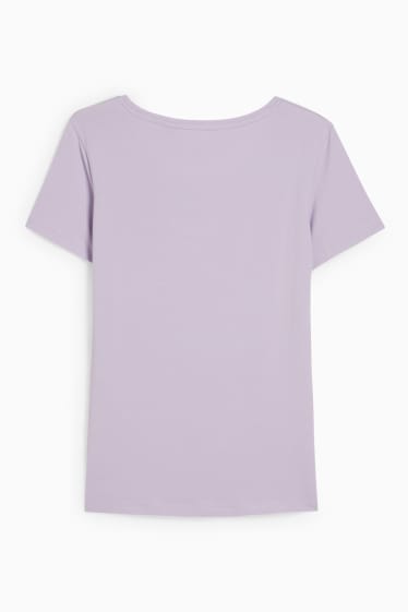 Damen - Basic-T-Shirt - hellviolett