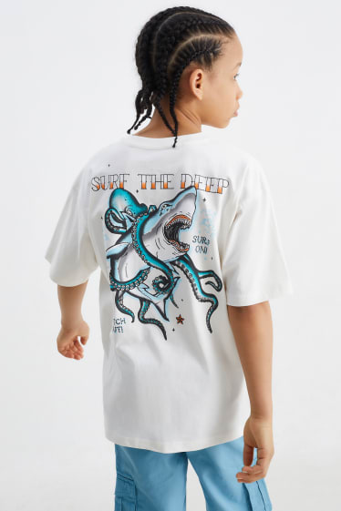 Niños - Surfista - camiseta de manga corta - blanco roto