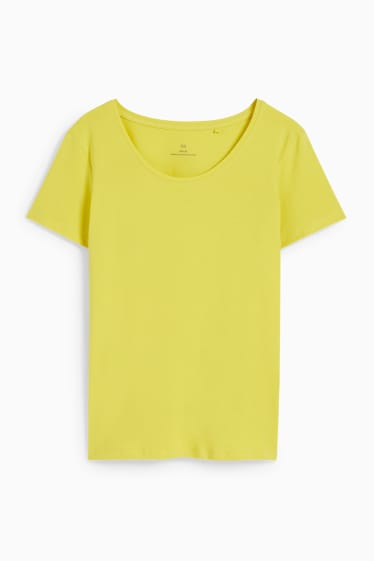 Women - Basic T-shirt - yellow