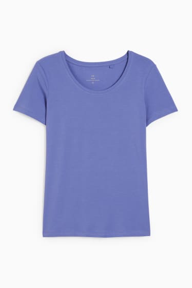 Kobiety - T-shirt basic - purpurowy