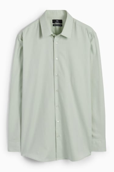 Uomo - Camicia Oxford - regular fit - collo all'italiana - facile da stirare - verde chiaro