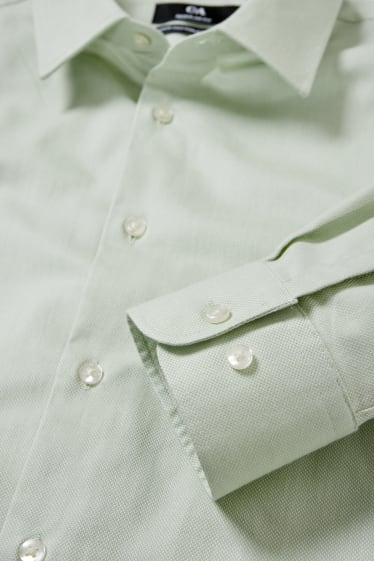 Uomo - Camicia Oxford - regular fit - collo all'italiana - facile da stirare - verde chiaro