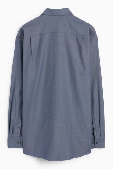 Heren - Oxford overhemd - regular fit - Kent - gemakkelijk te strijken - donkerblauw