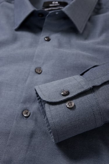 Men - Oxford shirt - regular fit - Kent collar - easy-iron - dark blue